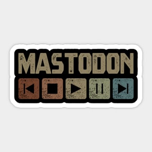 Mastodon Control Button Sticker